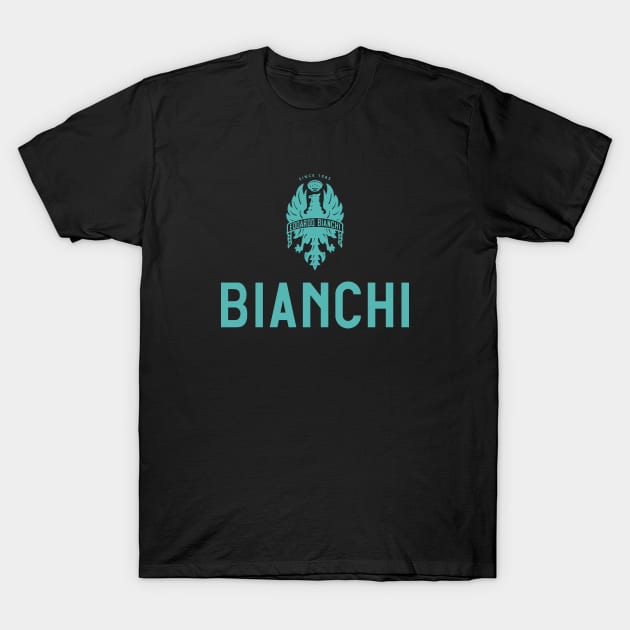 Bianchi Bike Potrait Logo T-Shirt by bike-man